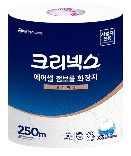 크리넥스 에어셀 점보롤 프리미엄 250m