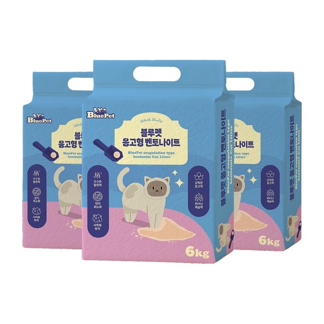블루펫 응고형 벤토나이트 고양이모래 18kg